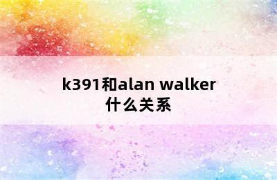 k391和alan walker什么关系